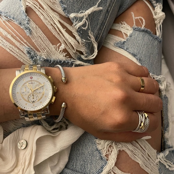 Authentic Michele watch two tone watch